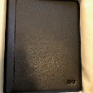 NEW Levenger Executive Zip Folio, black leather